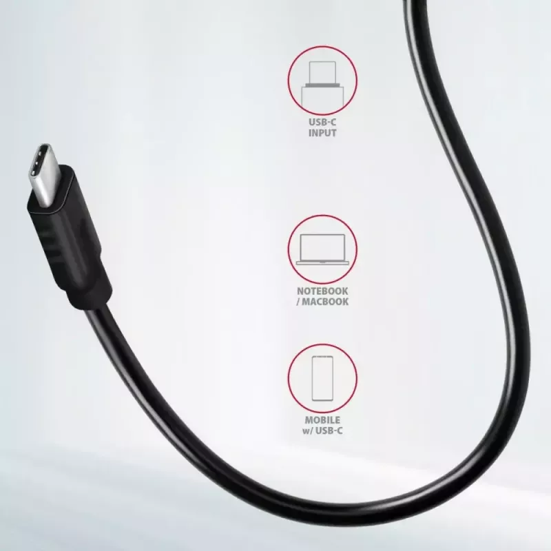 AXAGON HMC-4G2, USB-C 3.2 Gen 2 10 Gb/s hub, porty 2x USB-A + 2x USB-C, kabel USB-C 13cm