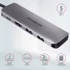 Hub Axagon HMC-5 USB 3.2 Gen 1, 2x USB-A, HDMI, SD/microSD, PD 100W, kabel USB-C 20 cm