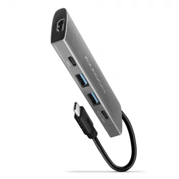 Hub Axagon HMC-5G2 USB 10Gbps, 2x USB-A, 2x USB-C, HDMI 4k/60Hz, PD 100W, kabel USB-C