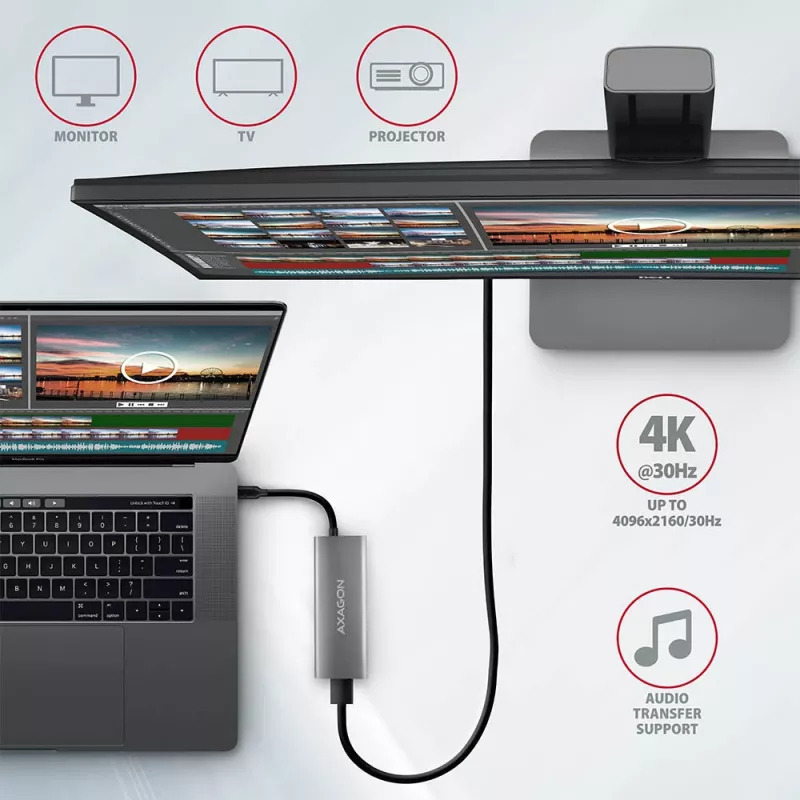 Axagon HMC-5G2 SPEEDSTER hub USB-C 5 w 1, 2x USB-A, 2x USB-C, HDMI, PD 60 W