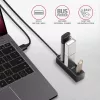 Axagon HUE-M1AL 4x USB 3.2 Gen 1 MINI hub, metal, 1.2m USB-A kabel