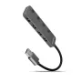 Axagon HUE-MSA Superszybki przełącznik USB-A Hub 4x USB 3.0 Active - 20cm Czarny USB 3.2 Gen 1 (3.1 Gen 1) Type-A 5000 Mbit/s Szary