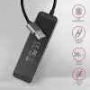 Axagon HUE-MSA Superszybki przełącznik USB-A Hub 4x USB 3.0 Active - 20cm Czarny USB 3.2 Gen 1 (3.1 Gen 1) Type-A 5000 Mbit/s Szary