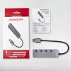 Axagon HUE-MSA Superszybki przełącznik USB-A Hub 4x USB 3.0 Active - 20cm Czarny USB 3.2 Gen 1 (3.1 Gen 1) Type-A 5000 Mbit/s Szary