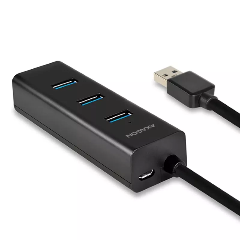 Axagon HUE-S2B 4x USB 3.0 HUB ŁADUJĄCY, zasilanie micro USB