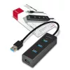 Axagon HUE-S2B 4x USB 3.0 HUB ŁADUJĄCY, zasilanie micro USB
