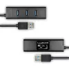 Axagon HUE-S2BL 4x USB 3.0 HUB ŁADUJĄCY z kablem 1,2 m, zasilanie micro USB
