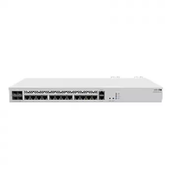 Przewodowy router MikroTik CCR2116-12G-4S+ — 13x Gigabit RJ-45, 4x SFP+, 2000 MHz, DDR4, biały