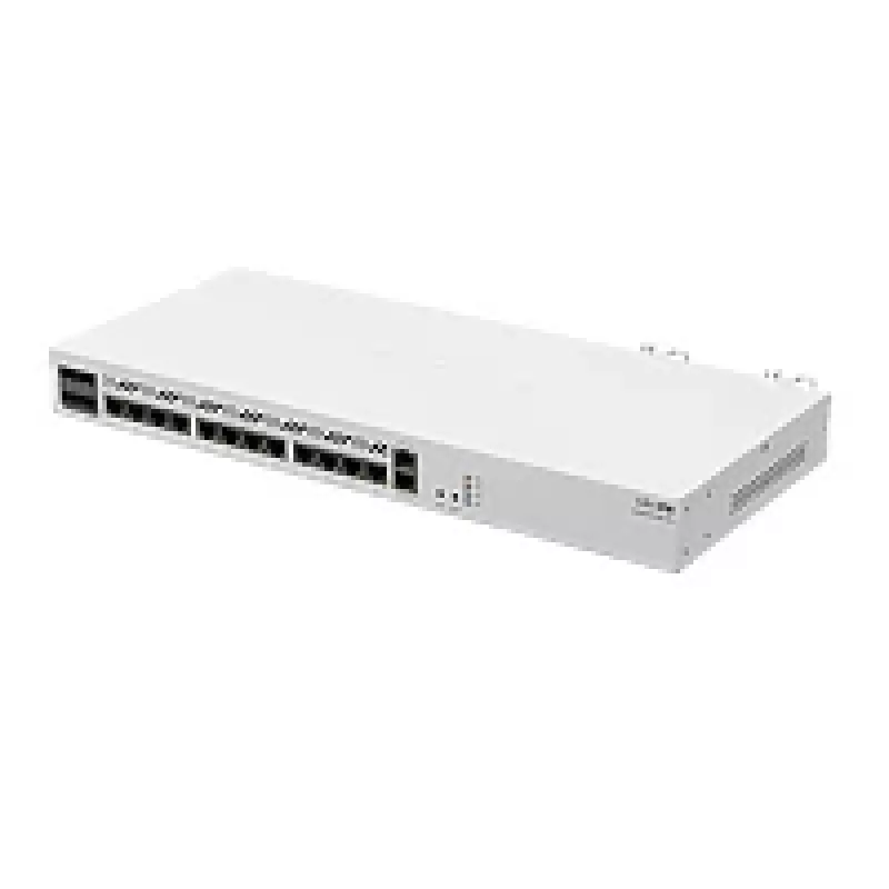 Przewodowy router MikroTik CCR2116-12G-4S+ — 13x Gigabit RJ-45, 4x SFP+, 2000 MHz, DDR4, biały