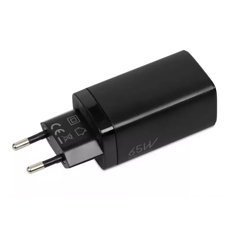 Ładowarka sieciowa do urządzeń mobilnych IBOX ILUC65B — 65 W, 3x USB (2x USB‑A Gen1, 1x USB‑C), czarna, 100–240 V
