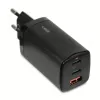 Ładowarka sieciowa do urządzeń mobilnych IBOX ILUC65B — 65 W, 3x USB (2x USB‑A Gen1, 1x USB‑C), czarna, 100–240 V