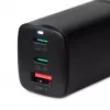 Ładowarka sieciowa do urządzeń mobilnych IBOX ILUC65B — 65 W, 3x USB (2x USB‑A Gen1, 1x USB‑C), czarna, 100–240 V