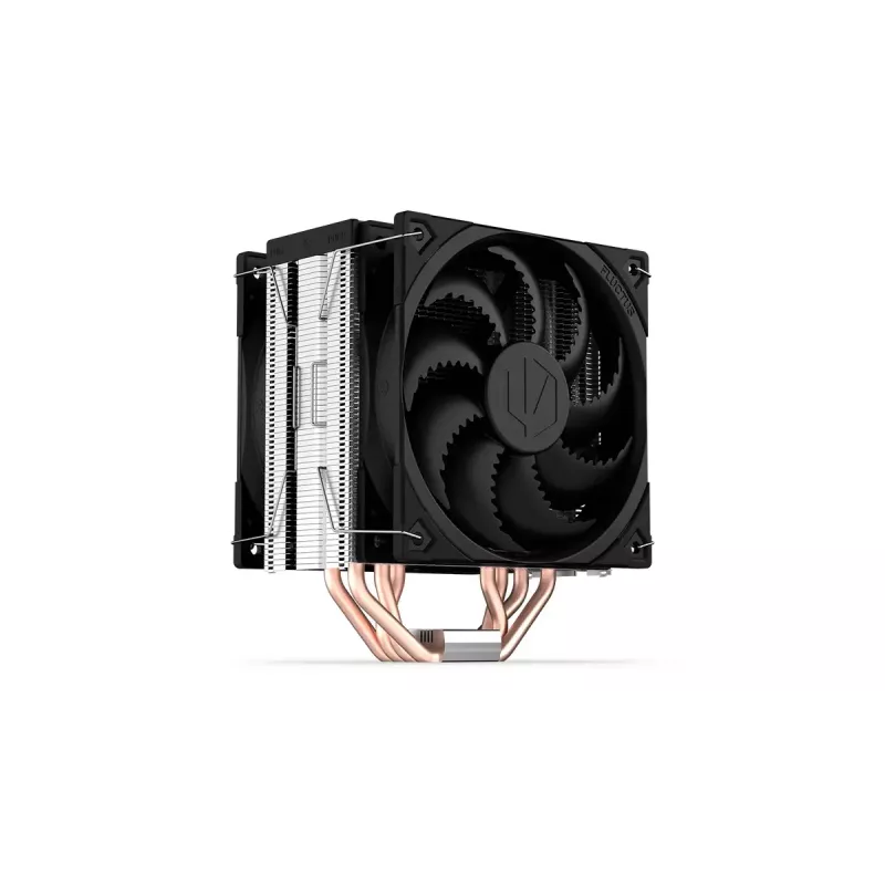 Chłodzenie powietrzne ENDORFY Fera 5 Dual Fan — 2 wentylatory PWM 120 mm, 4 rurki cieplne, TDP 220 W, kompatybilne z LGA 2011 i wieloma gniazdami, czarny
