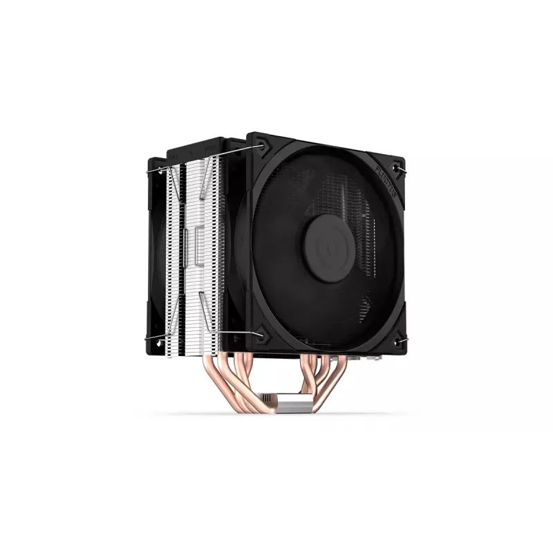 Chłodzenie powietrzne ENDORFY Fera 5 Dual Fan — 2 wentylatory PWM 120 mm, 4 rurki cieplne, TDP 220 W, kompatybilne z LGA 2011 i wieloma gniazdami, czarny