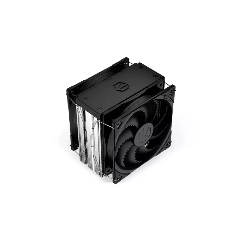 Chłodzenie powietrzne ENDORFY Fera 5 Dual Fan — 2 wentylatory PWM 120 mm, 4 rurki cieplne, TDP 220 W, kompatybilne z LGA 2011 i wieloma gniazdami, czarny
