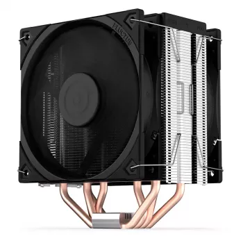 Chłodzenie powietrzne ENDORFY Fera 5 Dual Fan — 2 wentylatory PWM 120 mm, 4 rurki cieplne, TDP 220 W, kompatybilne z LGA 2011 i wieloma gniazdami, czarny
