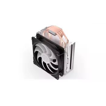 Chłodzenie powietrzne ENDORFY Fera 5 ARGB 120 mm Czarne — 4 rurki cieplne, 1x120 mm wentylator PWM, TDP 220 W, wysokość 155 mm