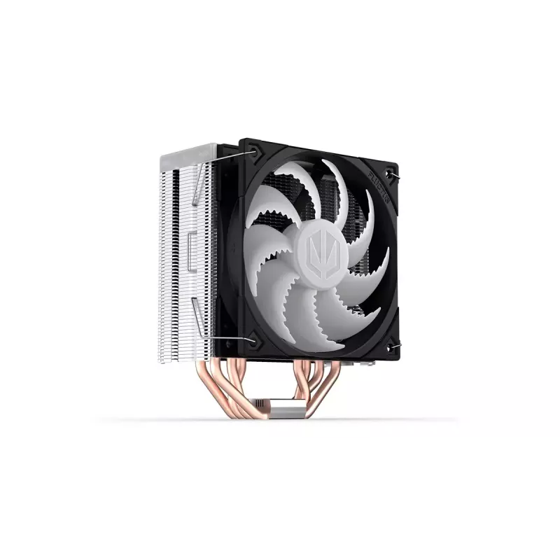 Chłodzenie powietrzne ENDORFY Fera 5 ARGB 120 mm Czarne — 4 rurki cieplne, 1x120 mm wentylator PWM, TDP 220 W, wysokość 155 mm