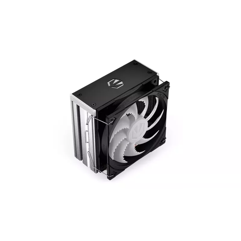 Chłodzenie powietrzne ENDORFY Fera 5 ARGB 120 mm Czarne — 4 rurki cieplne, 1x120 mm wentylator PWM, TDP 220 W, wysokość 155 mm