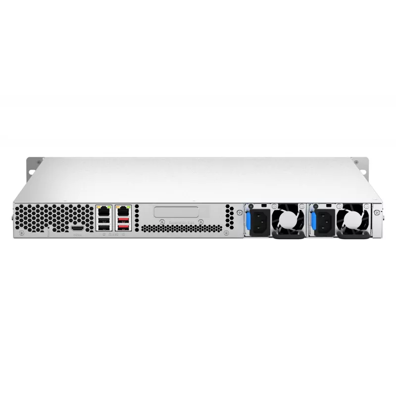 QNAP TS-464U-RP NAS Rack (1U) Intel® Celeron® N5095 8 GB DDR4 0 TB QNAP Turbo System Aluminium, Czarny