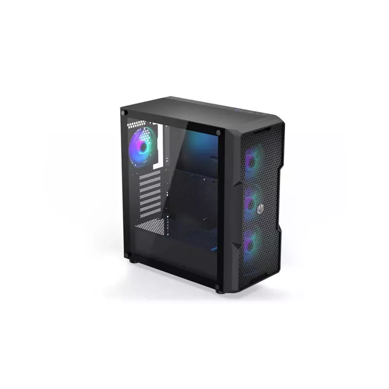 Obudowa PC ENDORFY Regnum 400 ARGB Tower Black — ATX, szkło hartowane, ARGB, 3x120mm przód, 1x120mm tył, obsługuje GPU 37 cm