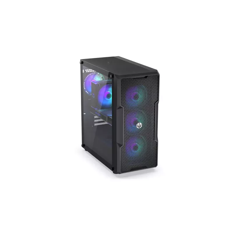 Obudowa PC ENDORFY Regnum 400 ARGB Tower Black — ATX, szkło hartowane, ARGB, 3x120mm przód, 1x120mm tył, obsługuje GPU 37 cm
