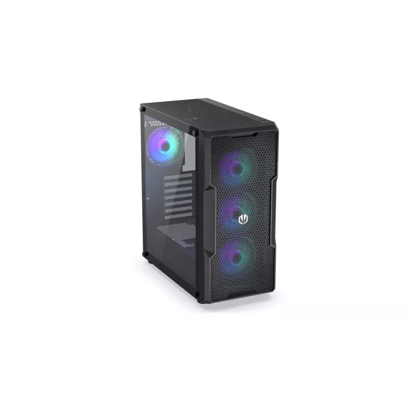 Obudowa PC ENDORFY Regnum 400 ARGB Tower Black — ATX, szkło hartowane, ARGB, 3x120mm przód, 1x120mm tył, obsługuje GPU 37 cm