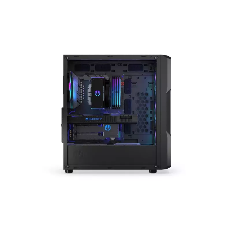 Obudowa PC ENDORFY Regnum 400 ARGB Tower Black — ATX, szkło hartowane, ARGB, 3x120mm przód, 1x120mm tył, obsługuje GPU 37 cm