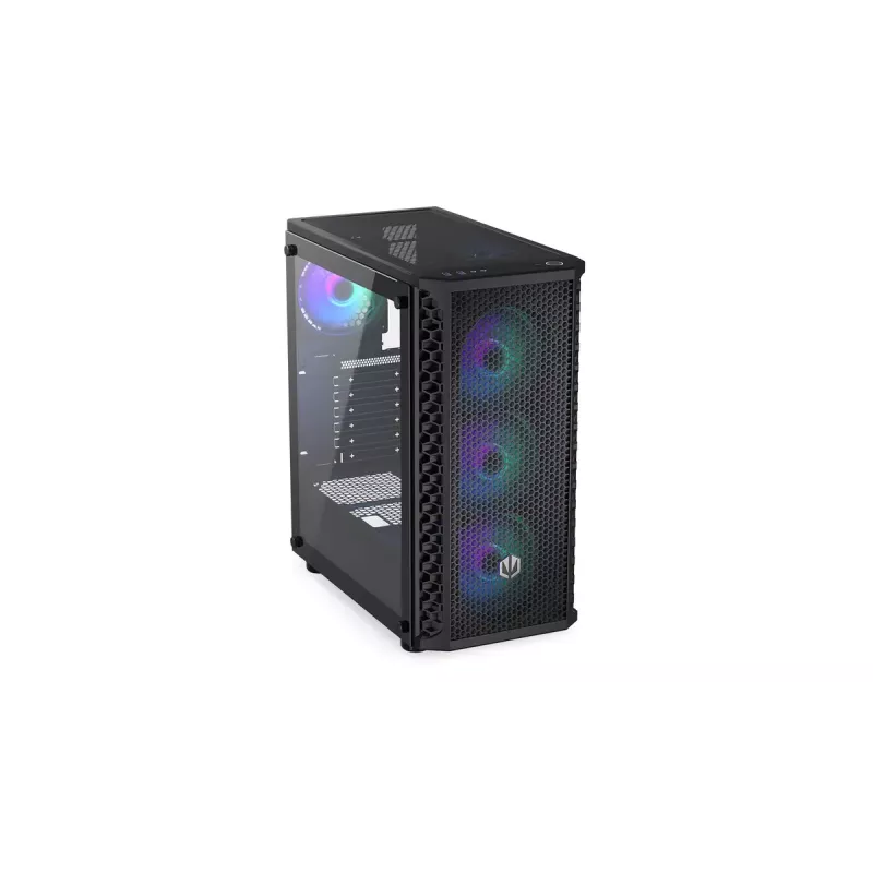 Obudowa PC ENDORFY Signum 300 ARGB Tower Czarny — ATX, hartowane szkło, podświetlenie ARGB, obsługa GPU 350 mm, wysokość chłodzenia CPU 161 mm