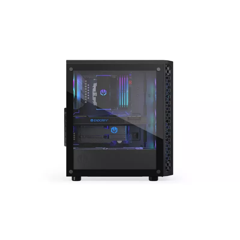 Obudowa PC ENDORFY Signum 300 ARGB Tower Czarny — ATX, hartowane szkło, podświetlenie ARGB, obsługa GPU 350 mm, wysokość chłodzenia CPU 161 mm