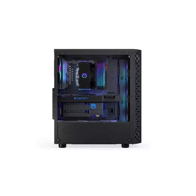 Obudowa PC ENDORFY Signum 300 ARGB Tower Czarny — ATX, hartowane szkło, podświetlenie ARGB, obsługa GPU 350 mm, wysokość chłodzenia CPU 161 mm