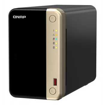 QNAP TS-264 NAS Tower Intel® Celeron® N5095 8 GB 0 TB QNAP QTS Czarny, Złoty