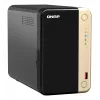 QNAP TS-264 NAS Tower Intel® Celeron® N5095 8 GB 0 TB QNAP QTS Czarny, Złoty