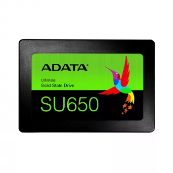 2,5-calowy dysk SSD SATA III ADATA SU650 1 TB — odczyt 520 MB/s, zapis 450 MB/s, 3D NAND, 2,5 cala