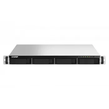 QNAP TS-464U NAS Rack (1U) Intel® Celeron® N5095 8 GB DDR4 0 TB QNAP Turbo System Aluminium, Czarny