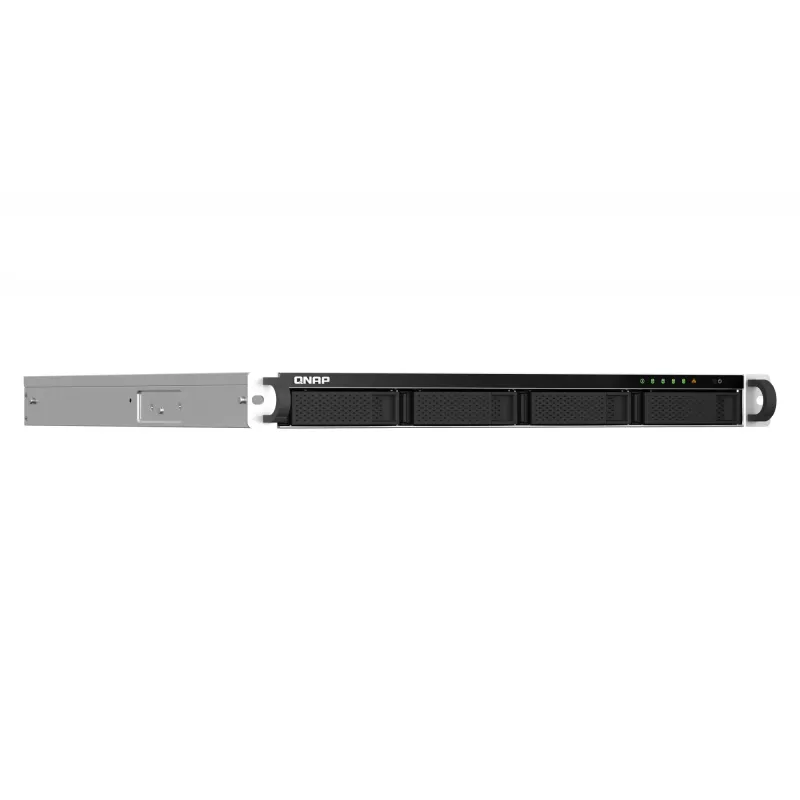 QNAP TS-464U NAS Rack (1U) Intel® Celeron® N5095 8 GB DDR4 0 TB QNAP Turbo System Aluminium, Czarny