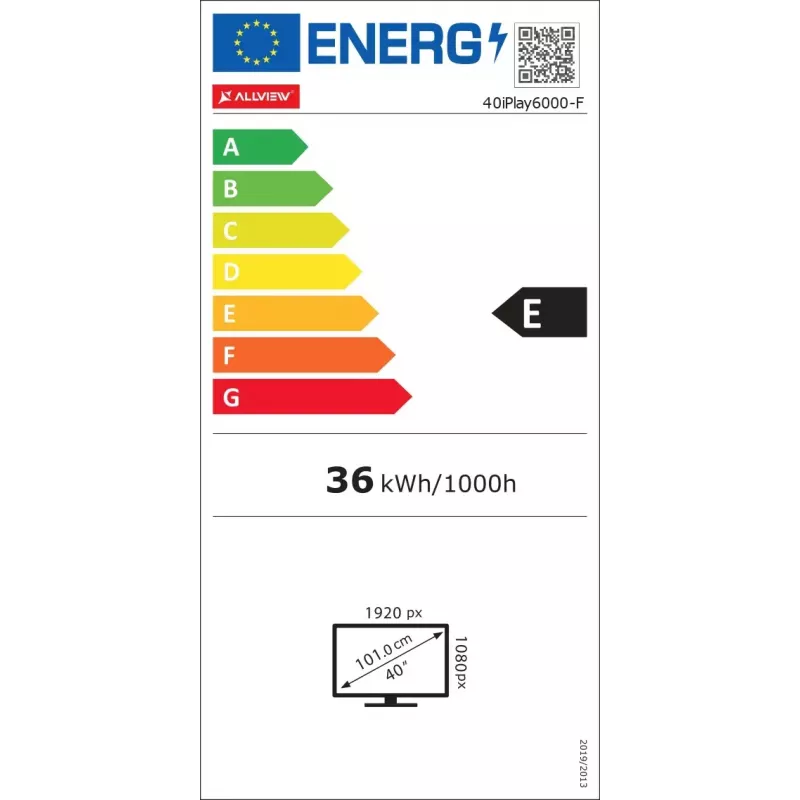 Telewizor LED Allview 40iPlay6000-F/1 40 cali (101 cm) FHD, VIDAA, Wi‑Fi, HDMI, USB, czarny