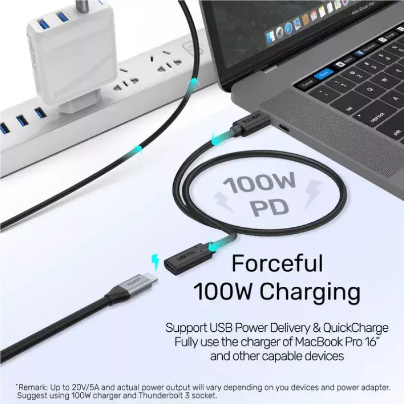 Kabel USB-C na USB-C Unitek C14086BK-1.5M — USB 3.2 Gen 2, 10 Gbit/s, 5 m, czarny