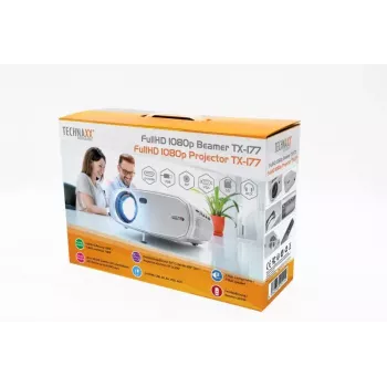 Projektor Technaxx TX-177 15000 ANSI lumenów LCD 1080p Biały