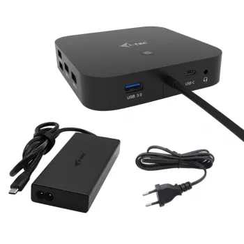 Stacja dokująca i-tec USB-C HDMI Dual DP z zasilaniem Power Delivery 100 W + uniwersalna ładowarka 100 W