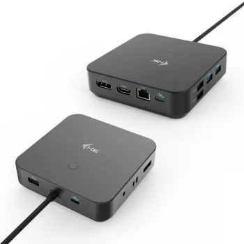Stacja dokująca i-tec USB-C HDMI Dual DP z zasilaniem Power Delivery 100 W + uniwersalna ładowarka 100 W