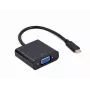 GEMBIRD adapter wyświetlacza USB Type-C na VGA, 15 cm, czarny