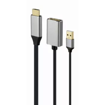 Aktywny adapter GEMBIRD 4K HDMI męski do DisplayPort żeński, Czarny