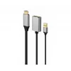 Aktywny adapter GEMBIRD 4K HDMI męski do DisplayPort żeński, Czarny