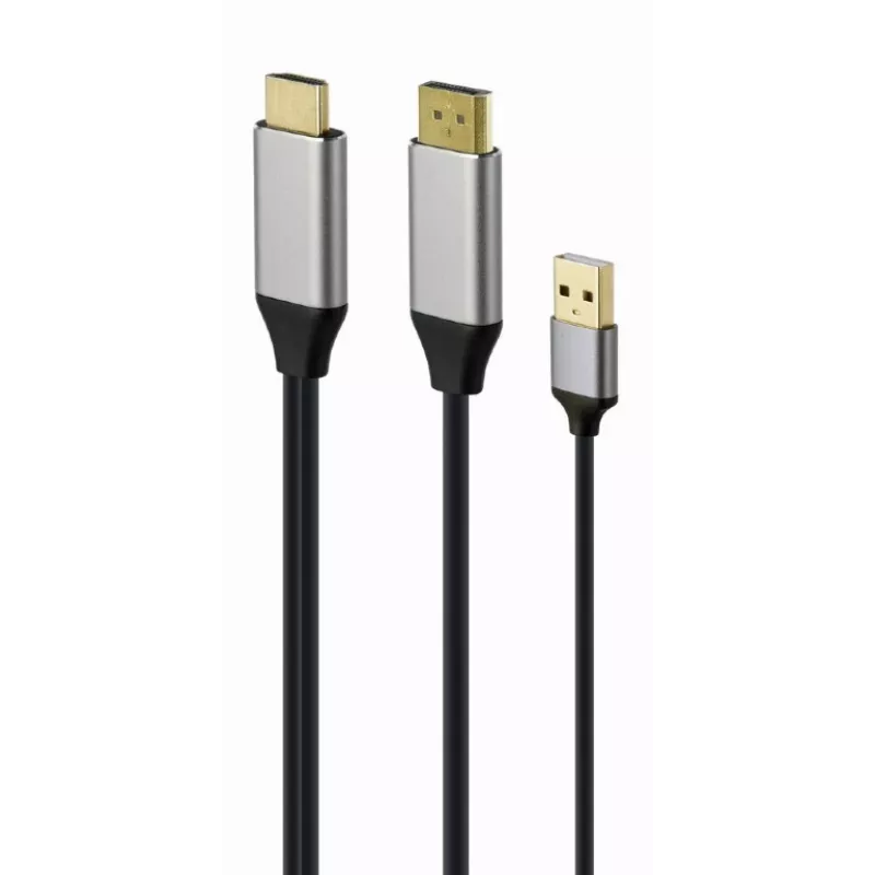 GEMBIRD Active 4K HDMI męski na DisplayPort męski adapter kablowy, 2 m - Czarny