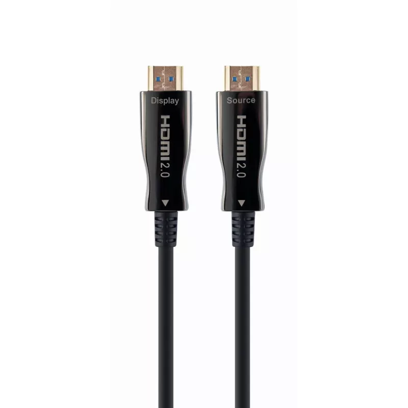 Kabel HDMI Gembird CCBP‑HDMI‑AOC‑20M‑02 — 20 m światłowód HDMI typu A wtyk, HDMI 2.0, 4K@60Hz, HDR, 4:4:4