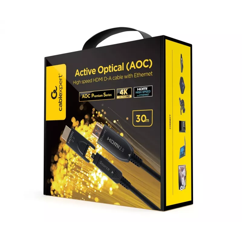 Kabel HDMI D-A AOC GEMBIRD High speed z Ethernetem „Seria AOC Premium”, 30 m
