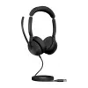 Jabra Evolve2 50 - USB-A MS Stereo, przewodowy, biuro/centrum telefoniczne, 20 - 20000 Hz, 127 g, słuchawki, czarny