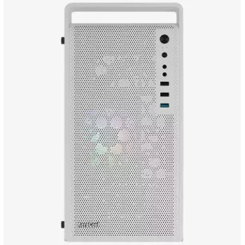 Obudowa PC AEROCOOL PGS CS-109-G-WT-v1 Mini Tower SPCC biała — microATX, GPU do 26 cm, FRGB, front mesh