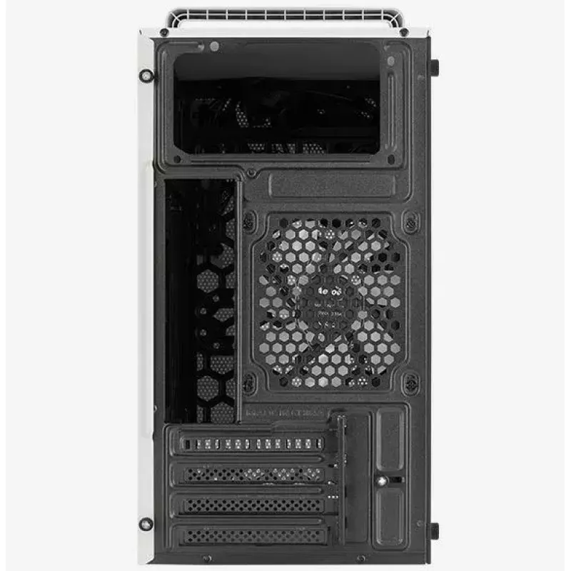 Obudowa PC AEROCOOL PGS CS-109-G-WT-v1 Mini Tower SPCC biała — microATX, GPU do 26 cm, FRGB, front mesh